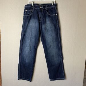 Southpole Jeans Mens 34x32 (31) Blue 4180 Vintage Denim Baggy Wide Leg Y2K